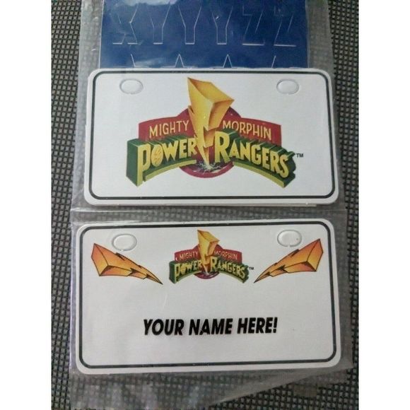 MIGHTY MORPHIN POWER RANGERS PERSONALIZED LICENSE PLATE KIT - NEW - Picture 3 of 4